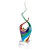 11 MultiColor Art Glass Abstract Centerpiece on Crystal Base - Image 3