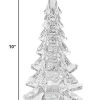 10" Mouth Blown Clear Glass Christmas Tree Sculpture - Image 2