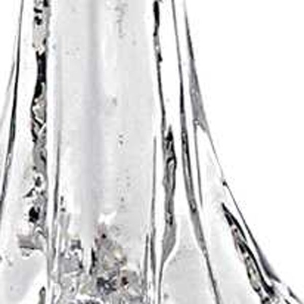 10" Mouth Blown Clear Glass Christmas Tree Sculpture - Image 5