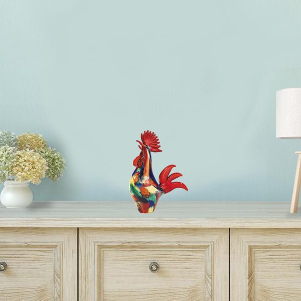 11 MultiColor Artistic Glass Rooster - Image 3