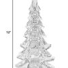 12" Mouth Blown Clear Glass Christmas Tree Sculpture - Image 2