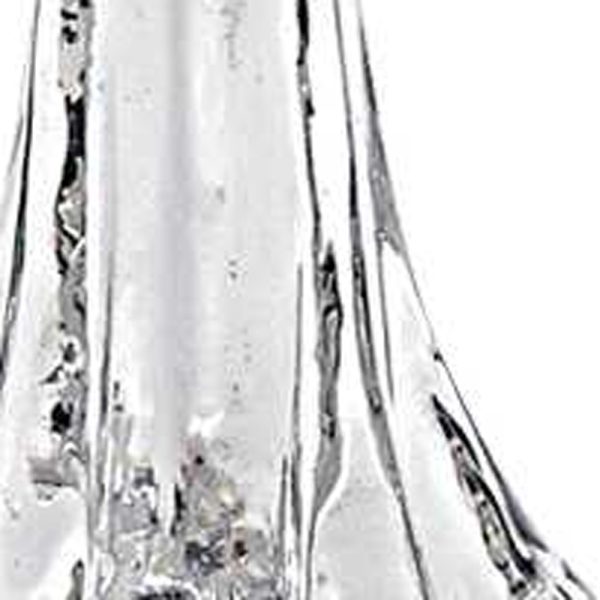 12" Mouth Blown Clear Glass Christmas Tree Sculpture - Image 5