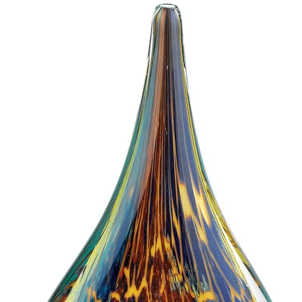 11 MultiColor Art Glass Teardrop on Crystal Base - Image 4