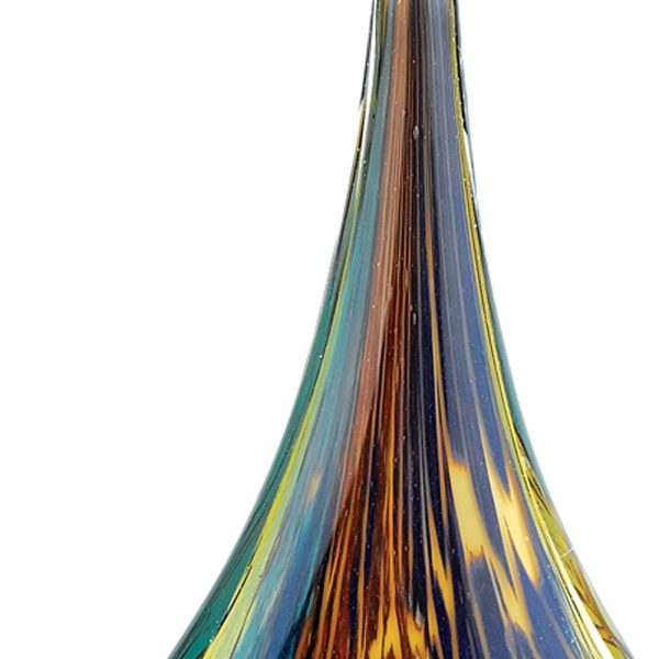 11 MultiColor Art Glass Teardrop on Crystal Base - Image 5