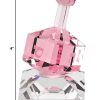 3 Mouth Blown Pink Dreidel On Crystal Stand - Image 2