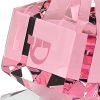 3 Mouth Blown Pink Dreidel On Crystal Stand - Image 4