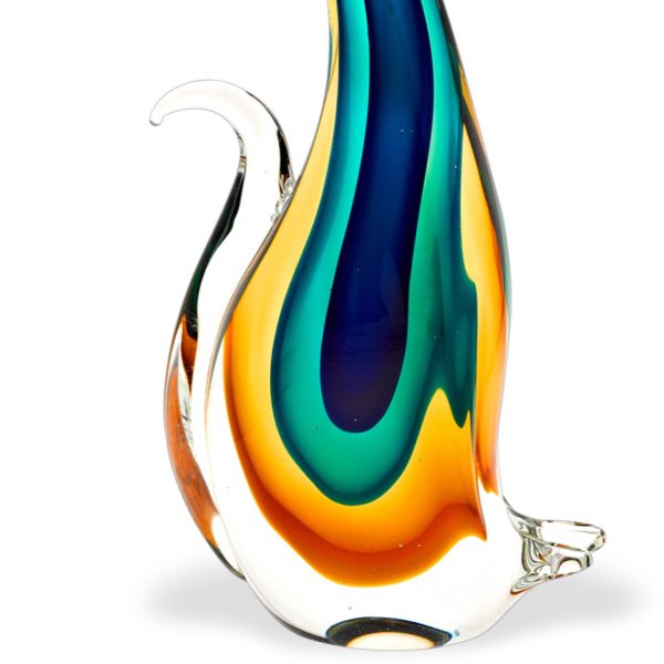 12 Mouth Blown MultiColor Feline Art Glass - Image 2