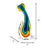 12 Mouth Blown MultiColor Feline Art Glass - Image 4