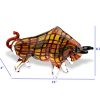 9 MultiColor Large Bull Art Glass - Image 4