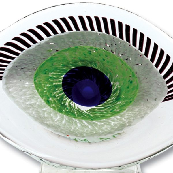 7 MultiColor Glass Art Glass Eye Centerpiece - Image 2