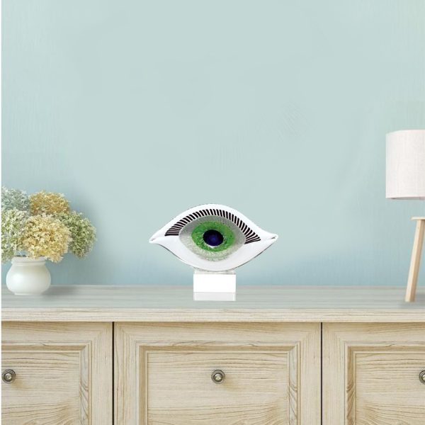 7 MultiColor Glass Art Glass Eye Centerpiece - Image 3