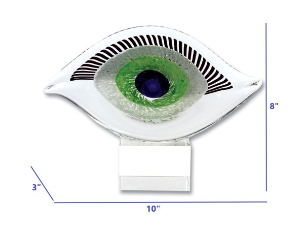 7 MultiColor Glass Art Glass Eye Centerpiece - Image 4