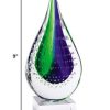 11 Mouth Blown Teardrop Centerpiece on Crystal Base - Image 2