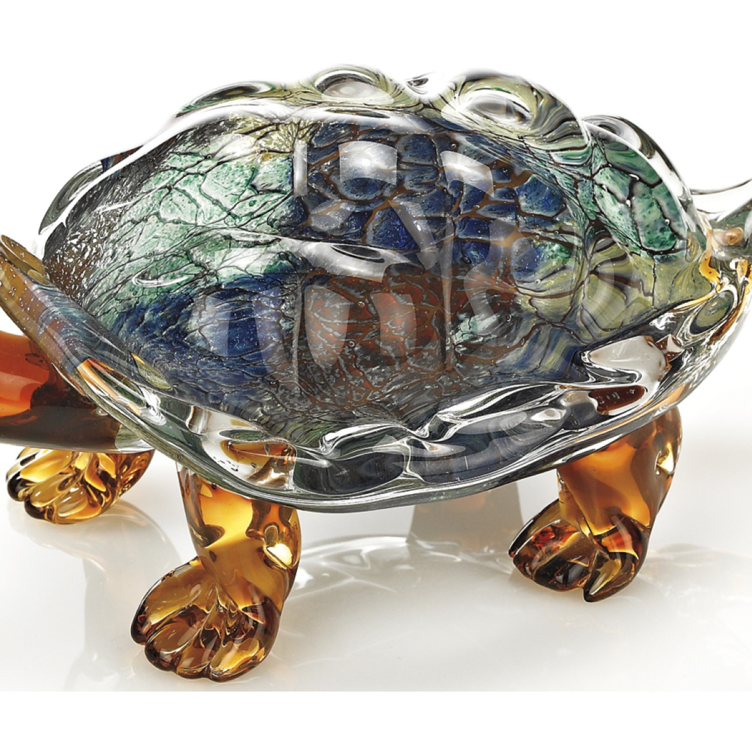 6 Mouth Blown Turtle Art Glass - Image 2