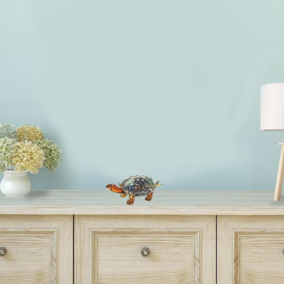 6 Mouth Blown Turtle Art Glass - Image 3