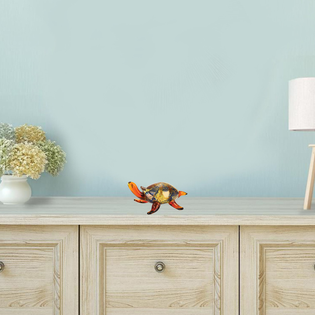 4 Mouth Blown Turtle Art Glass - Image 3