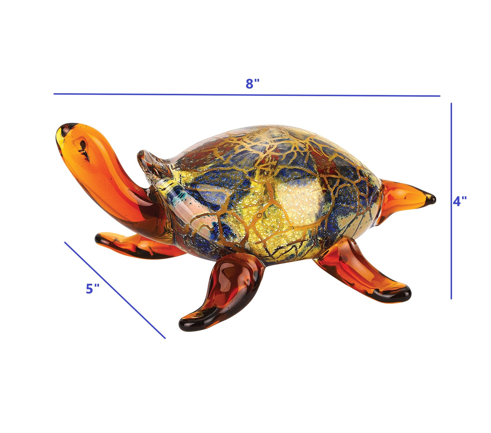 4 Mouth Blown Turtle Art Glass - Image 4