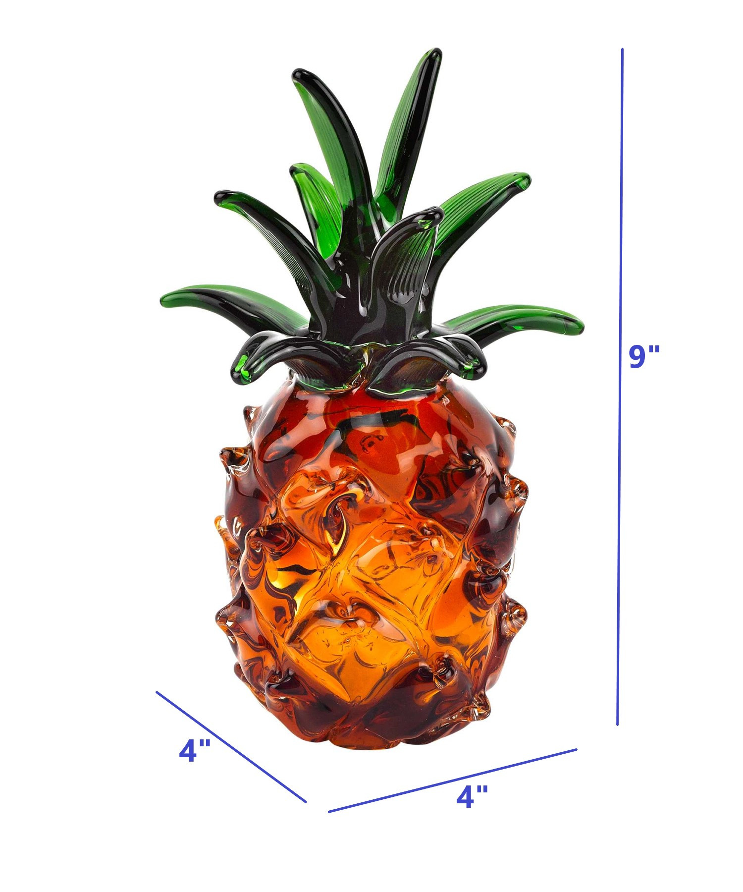 10 Mouth Blown Pineapple Art Glass - Image 4