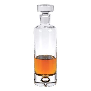 Mouth Blown European Crystal Round Decanter 28 oz