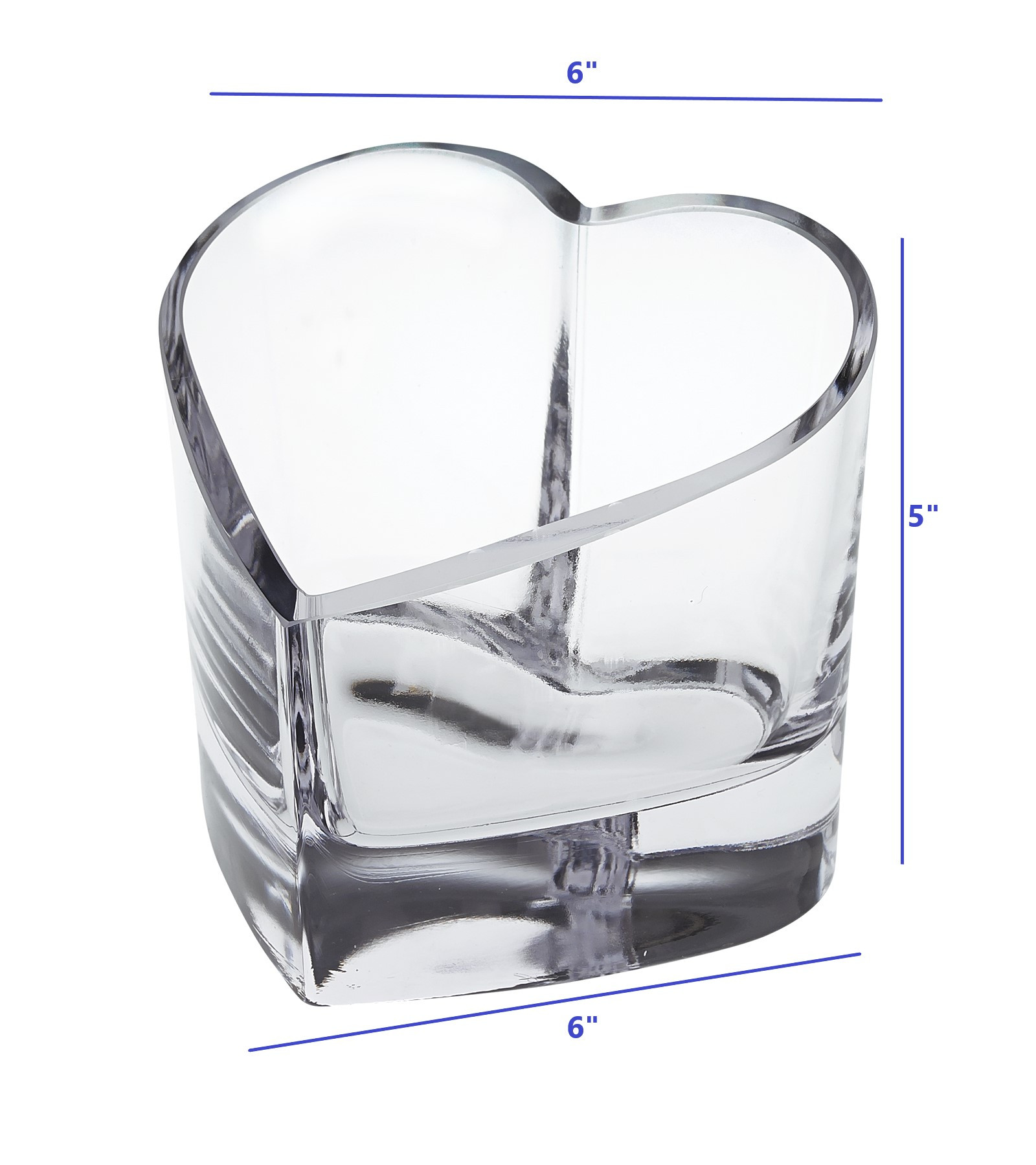 Mouth Blown European Crystal Heart Bowl or Votive - Image 4