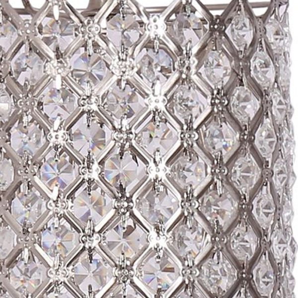 Set of 2 Metal Table Lamps with Crystal Bead Shade - Image 5