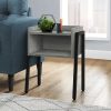 23" Rectangular Grey and Black Metal Accent Table - Image 3
