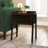 23" Rectangular Espresso Accent Table with Black Metal Legs - Image 3