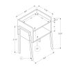 23" Rectangular White Accent Table with White Metal Legs - Image 4