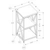 26" Rectangular White White Metal Accent Table - Image 4