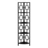 62" Metal Corner Black Bookcase with 4 shelves