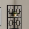62" Metal Corner Black Bookcase with 4 shelves - Image 2