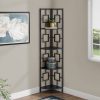62" Metal Corner Black Bookcase with 4 shelves - Image 3