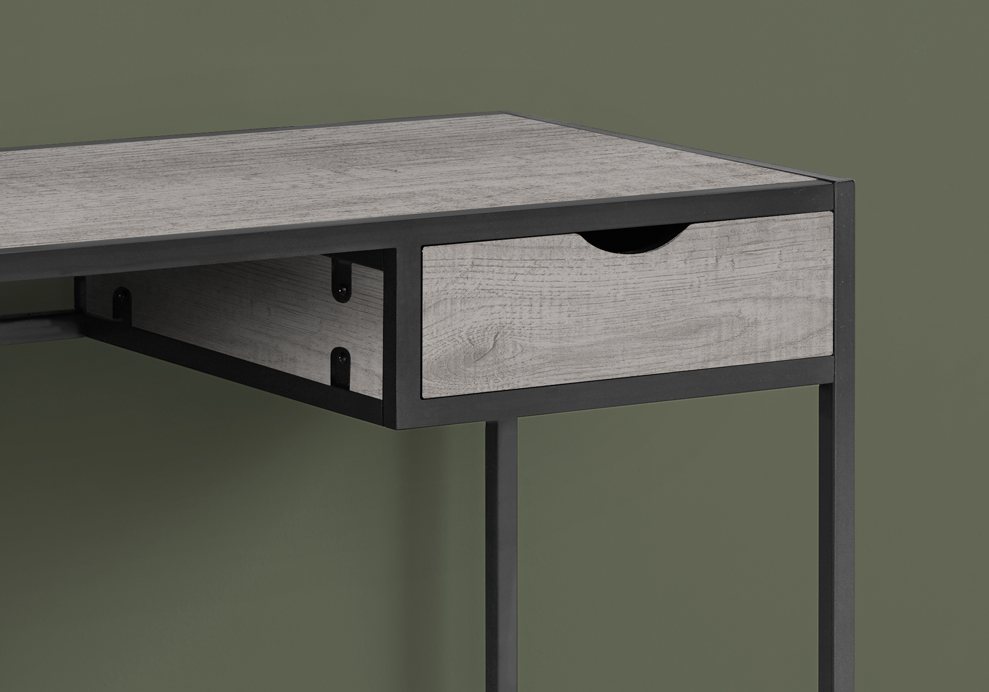 42" Gray Rectangular Computer Desk - Image 2