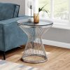 Stainless Steel with Tempered Glass Accent Table - Image 3