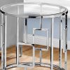 Chrome Metal with Tempered Glass Accent Table - Image 2