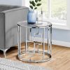 Chrome Metal with Tempered Glass Accent Table - Image 3