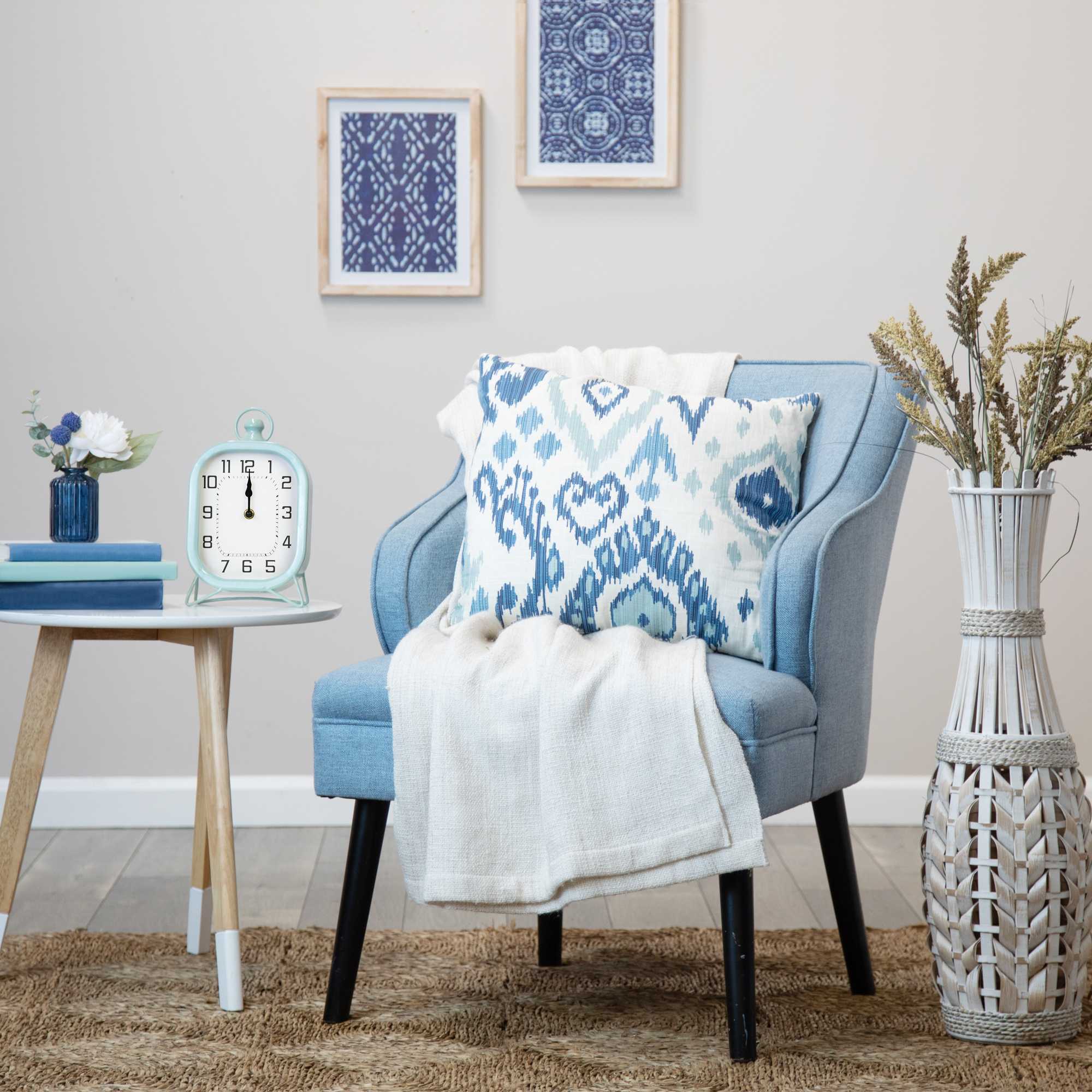 Retro Rounded Square Green Table Top Clock - Image 2