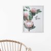 Pink Printed Flowers with Distressed White Frame - Image 4