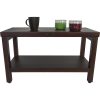 Rectangular Teak Shower Stool or Bench with Shelf in Brown Finish - Image 5