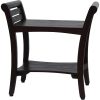 Contemporary Teak Shower bench with Handles in Dark Brown - Image 3
