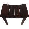 Contemporary Flared Teak Shower Stool or Bench in Brown Finish - Image 3