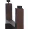 Lattice Teak Shower Bench with Shelf in Brown Finish - Image 4