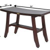 Contemporary Teak Shower Stool or Bench in Brown Finish - Image 3
