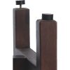 Compact Rectangular Teak Lattice Pattern Shower or Outdoor Bench in Brown Finish - Image 5