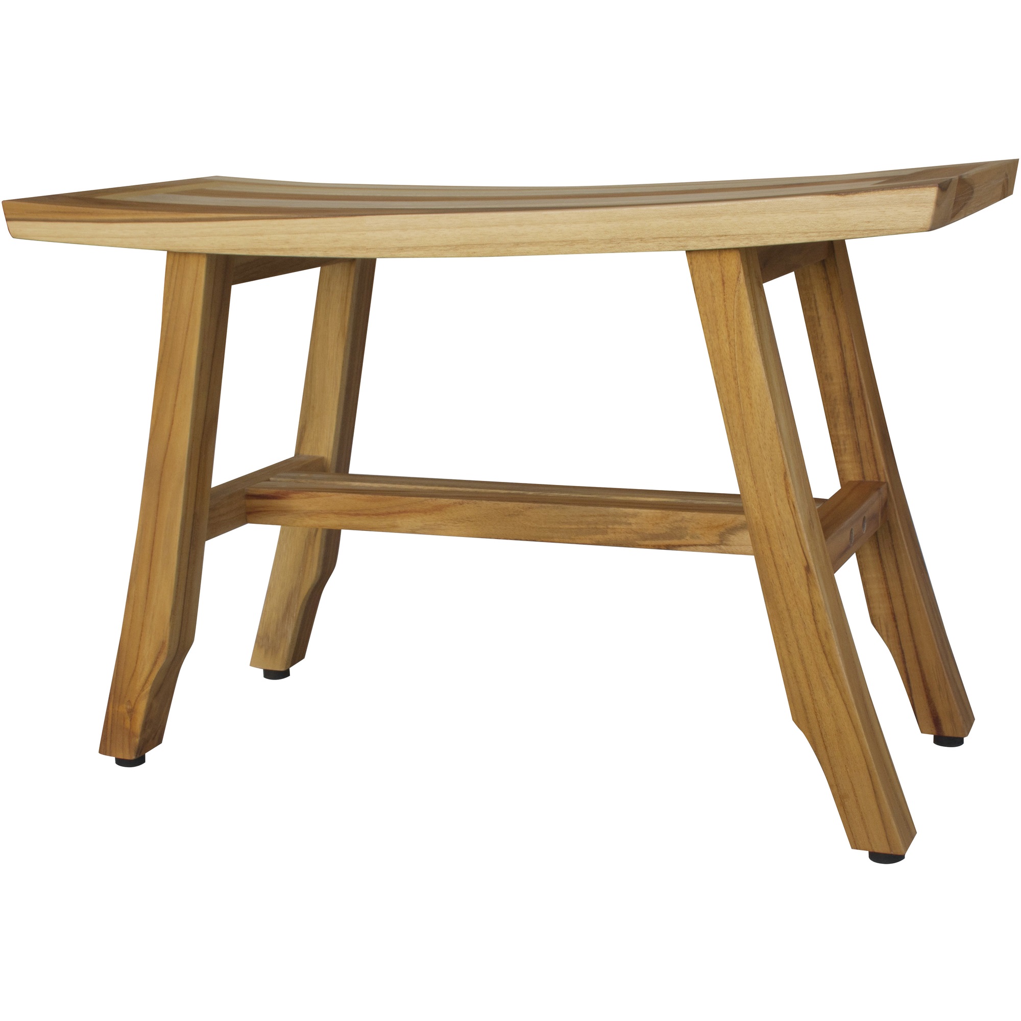 Contemporary Teak Shower Bench in Natural Finish - Image 3