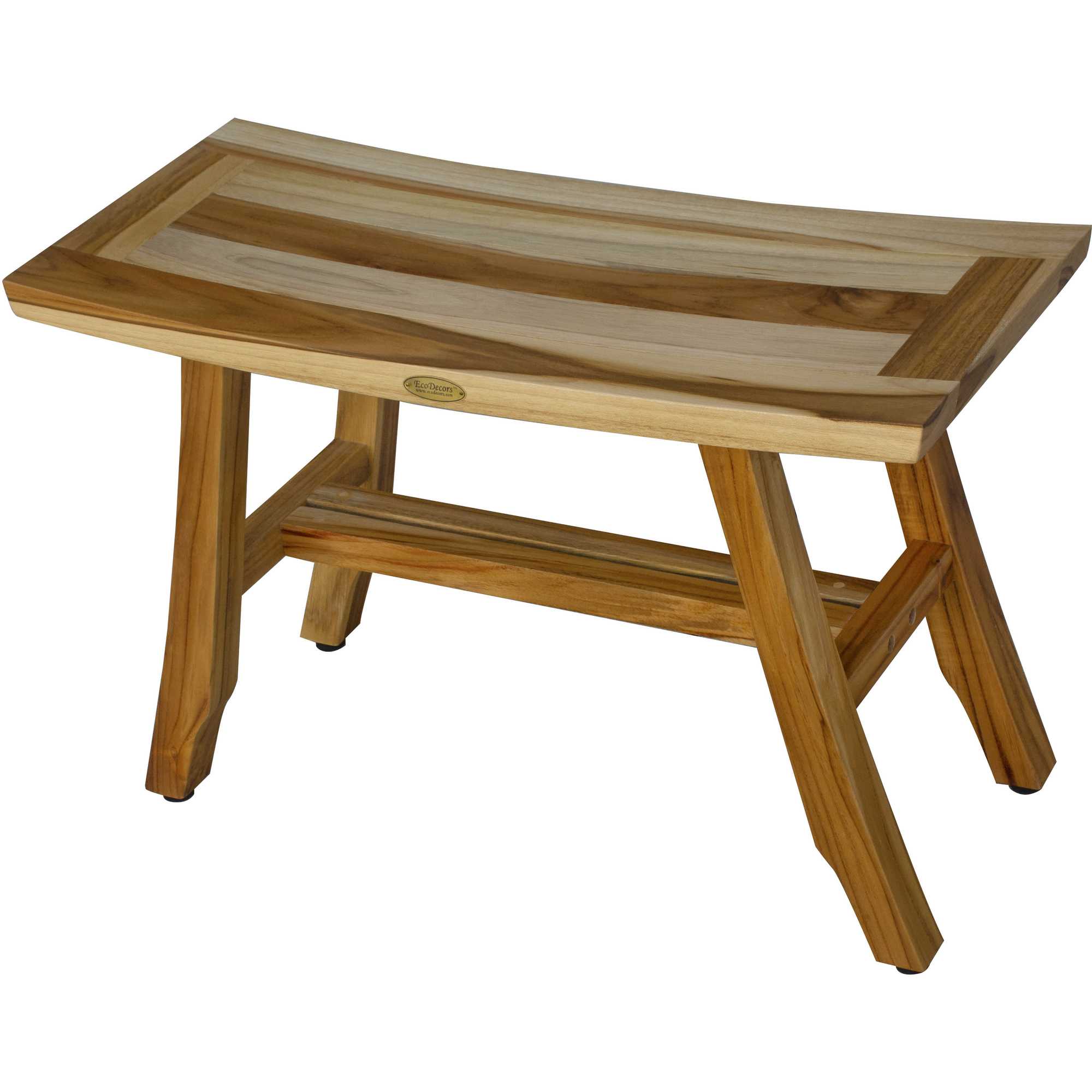 Contemporary Teak Shower Bench in Natural Finish - Image 5
