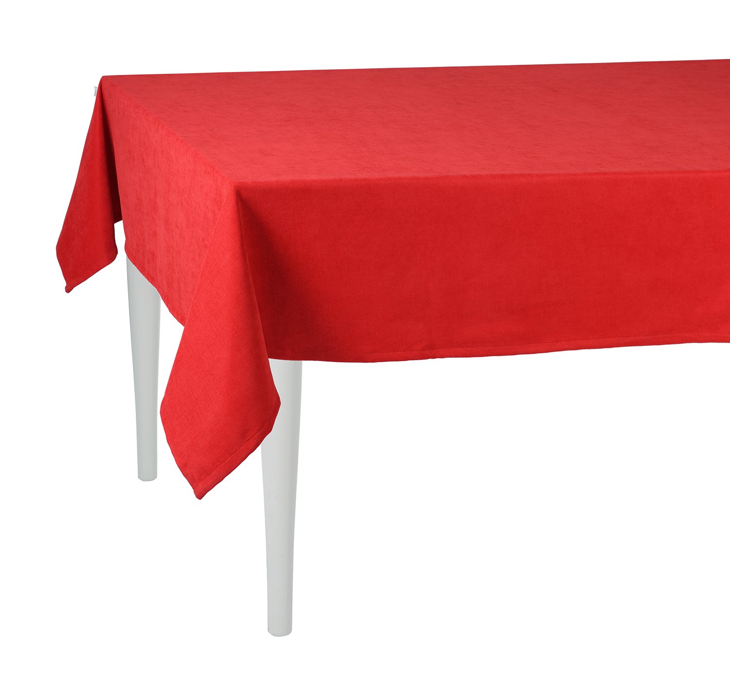 70" Merry Christmas Rectangle Tablecloth in Red - Image 2