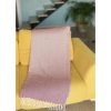 Red and White Geometric Squares Turkish Towel or Throw Blanket - Image 3