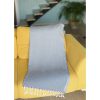 70" Geometric Handwoven Throw Blankets in Blue - Image 3