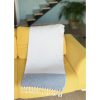 Blue and White Squares and Stripes Turkish Towel or Throw Blanket - Image 3